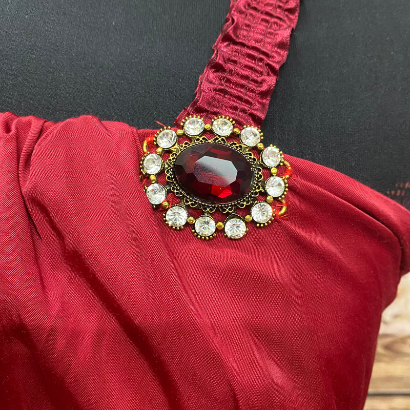 20er Jahre Kleid, Damen-Kostüm rot, Pailletten und Fransen Gr.36  Unikat