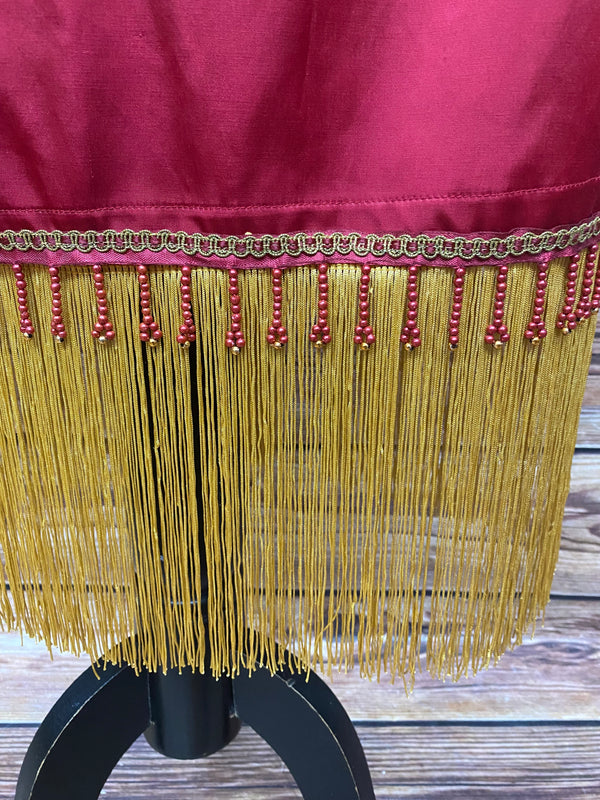 20er Jahre Kleid, Damen-Kostüm rot, Pailletten und Fransen Gr.36  Unikat