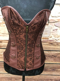 Corset Steampunk Courage en marron, taille S 