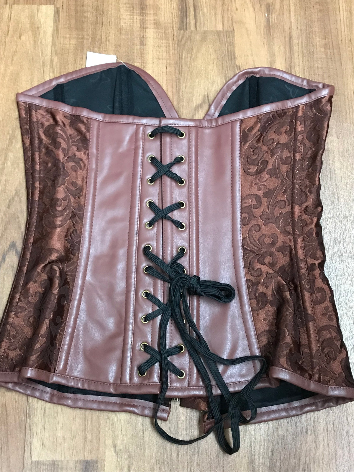 Corset Steampunk Courage en marron, taille S 