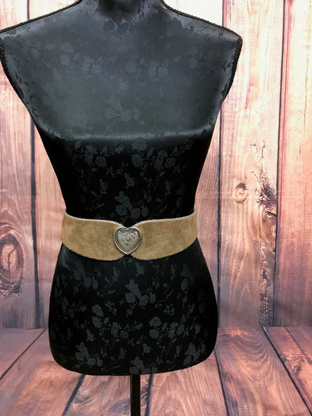 Hellbrauner Damen-Trachtengürtel aus Leder – Landhausstil, 78–90 cm Taillenumfang