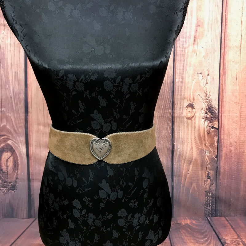 Hellbrauner Damen-Trachtengürtel aus Leder – Landhausstil, 78–90 cm Taillenumfang