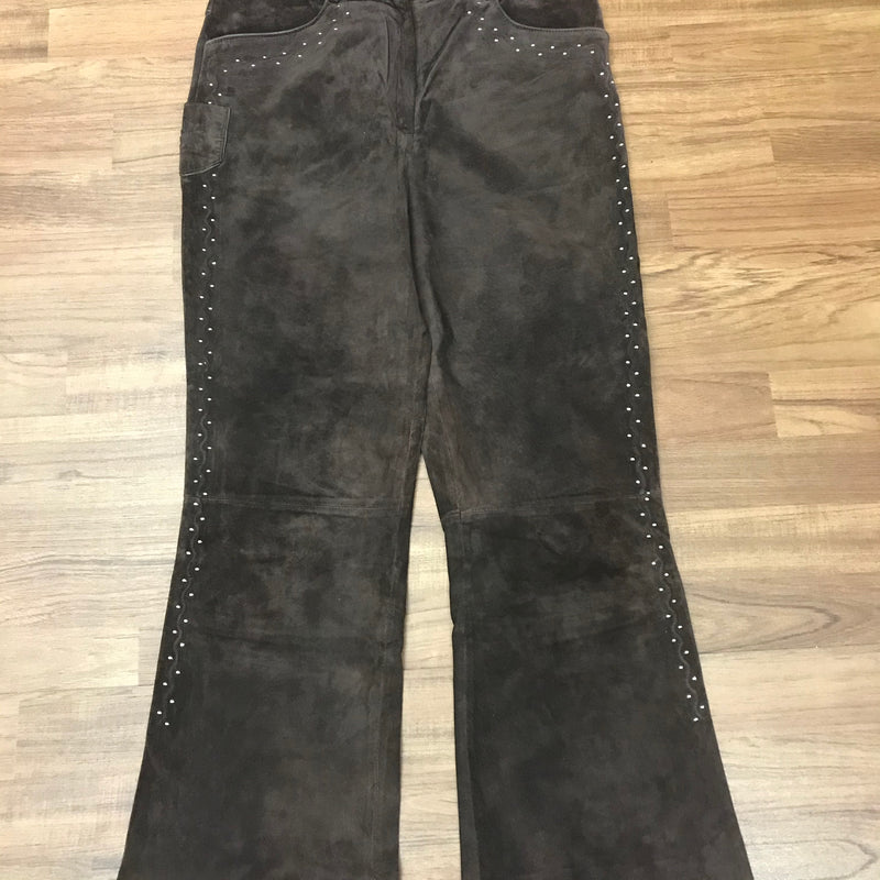 Damen Trachtenlederhose Größe 44 mit Schlag – Echtleder von Landhaus, Vintage-Look