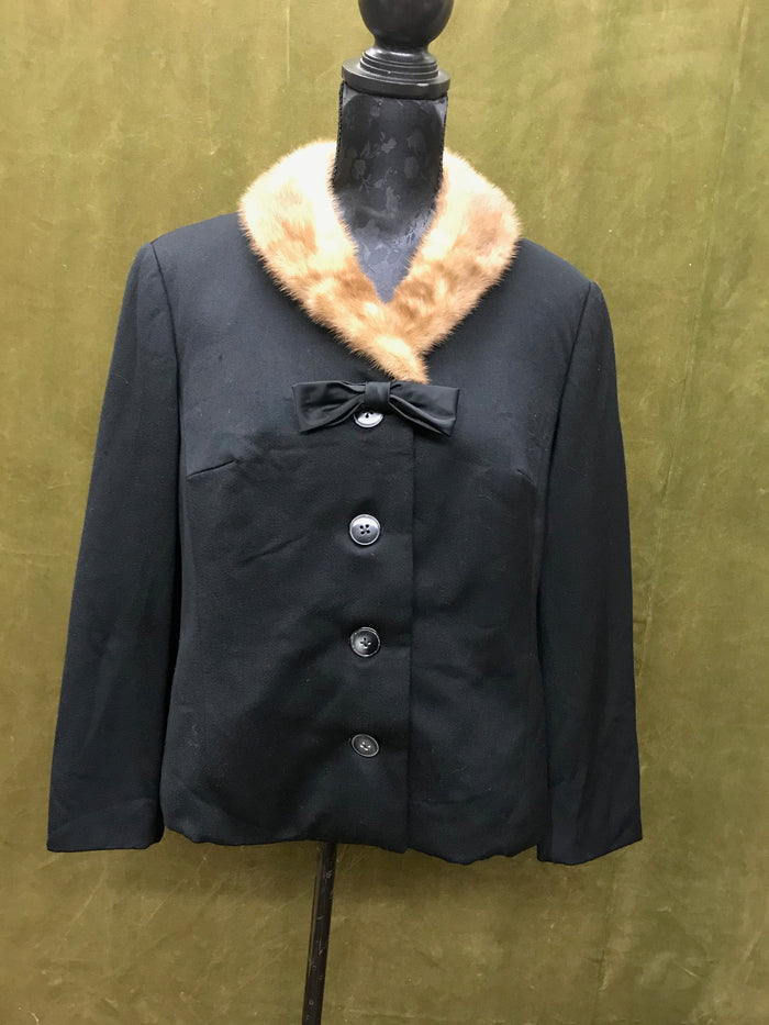 Damenjacke mit Fellkragen 60er True Vintage Jacke Damen Gr.46