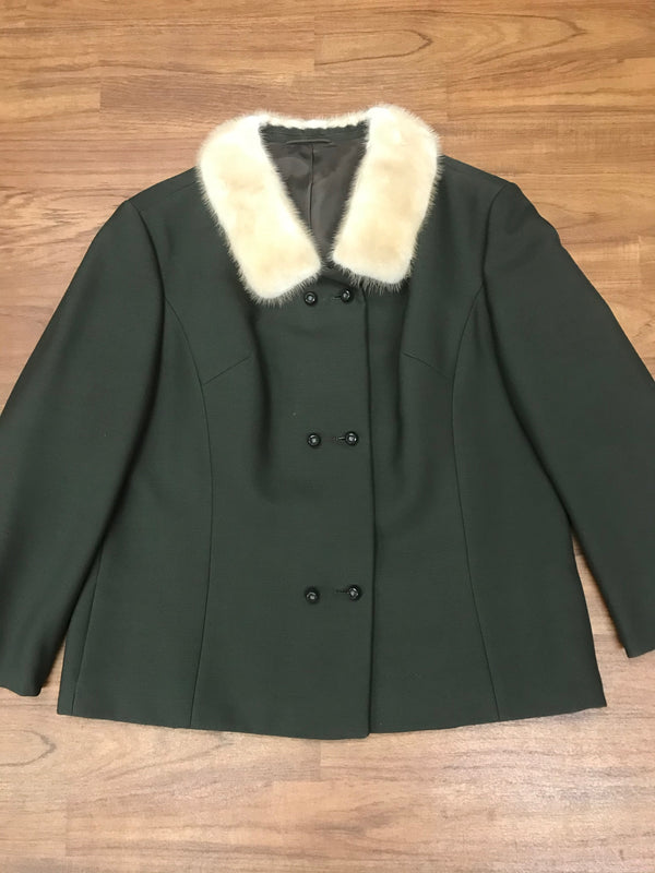 Damenjacke mit Fellkragen 60er True Vintage