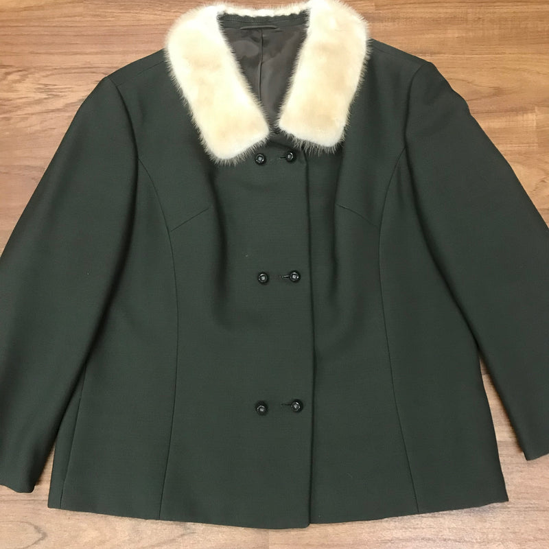 Damenjacke mit Fellkragen 60er True Vintage