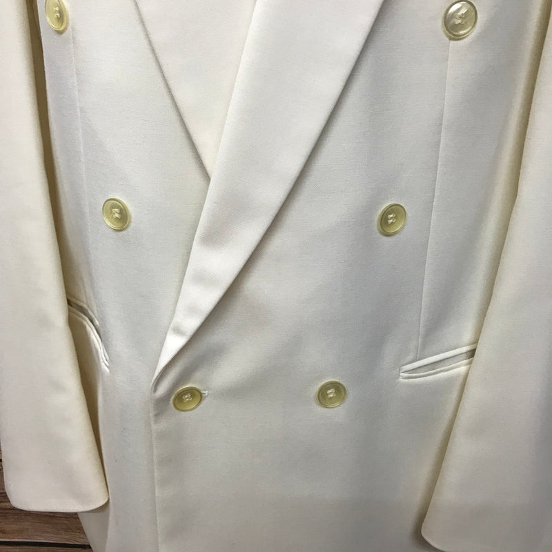 Elfenbeinfarbenes Doppelreiher Dinner Jacket von Wilvorst – Größe 106, Vintage