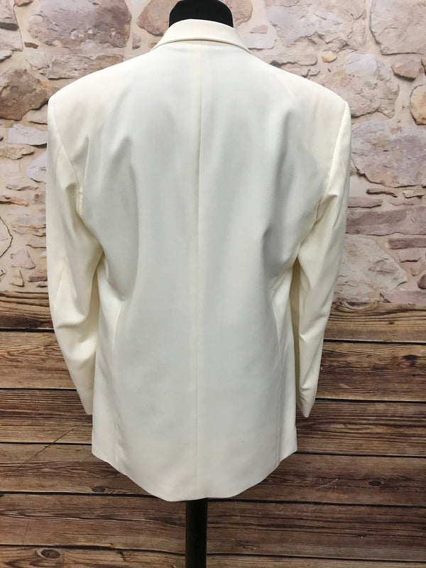 Elfenbeinfarbenes Doppelreiher Dinner Jacket von Wilvorst – Größe 106, Vintage