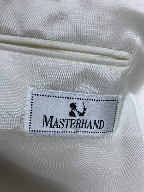 Luxuriöses Elfenbeinfarbenes Doppelreiher Dinner Jacket von Masterhand – Größe 27, Vintage