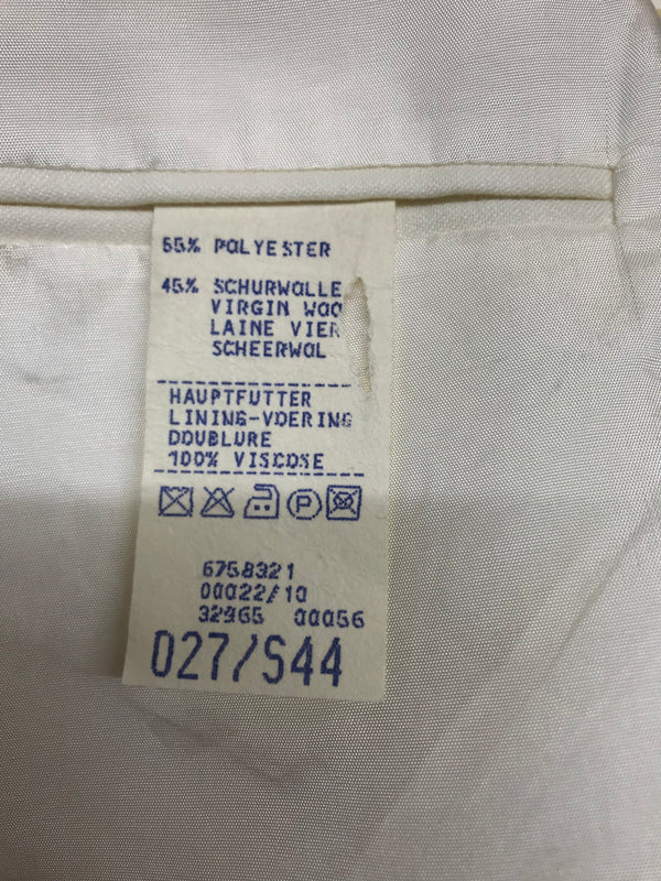 Luxuriöses Elfenbeinfarbenes Doppelreiher Dinner Jacket von Masterhand – Größe 27, Vintage