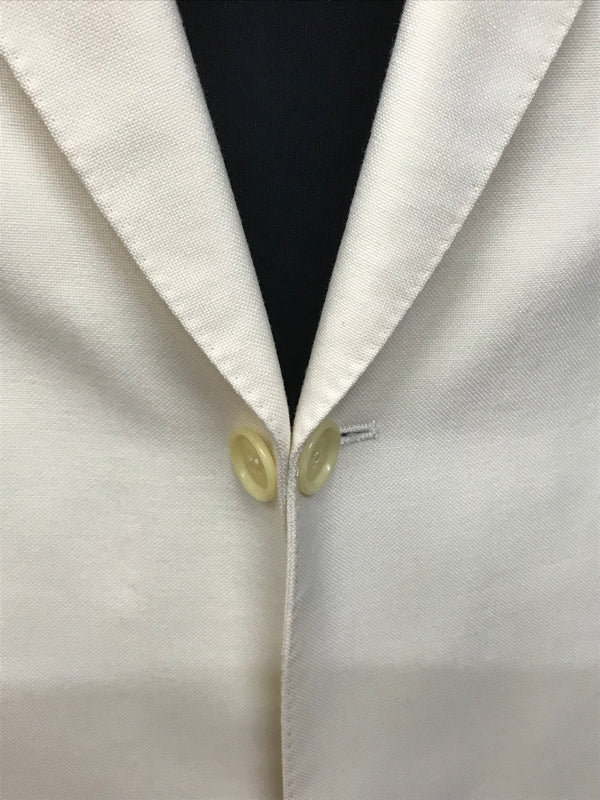 Ivoryfarbenes Einreiher Dinner Jacket – Größe 26, Vintage