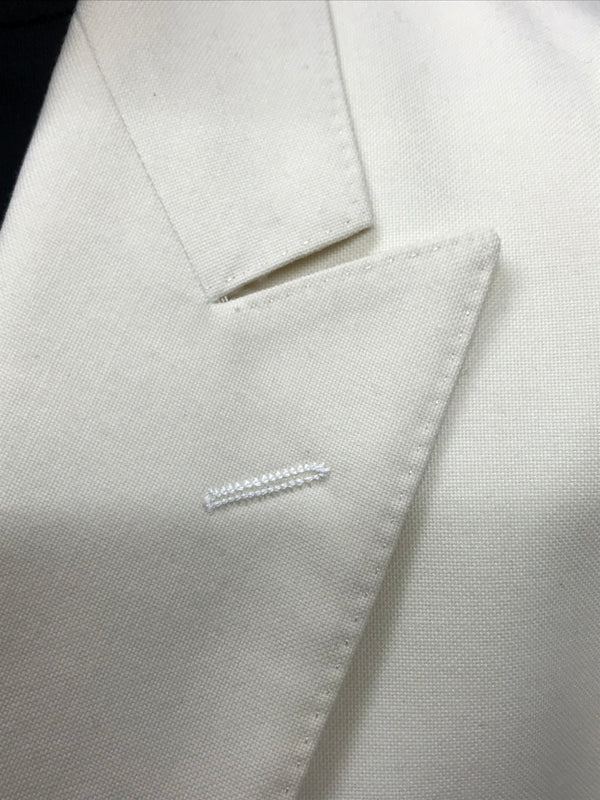 Ivoryfarbenes Einreiher Dinner Jacket – Größe 26, Vintage