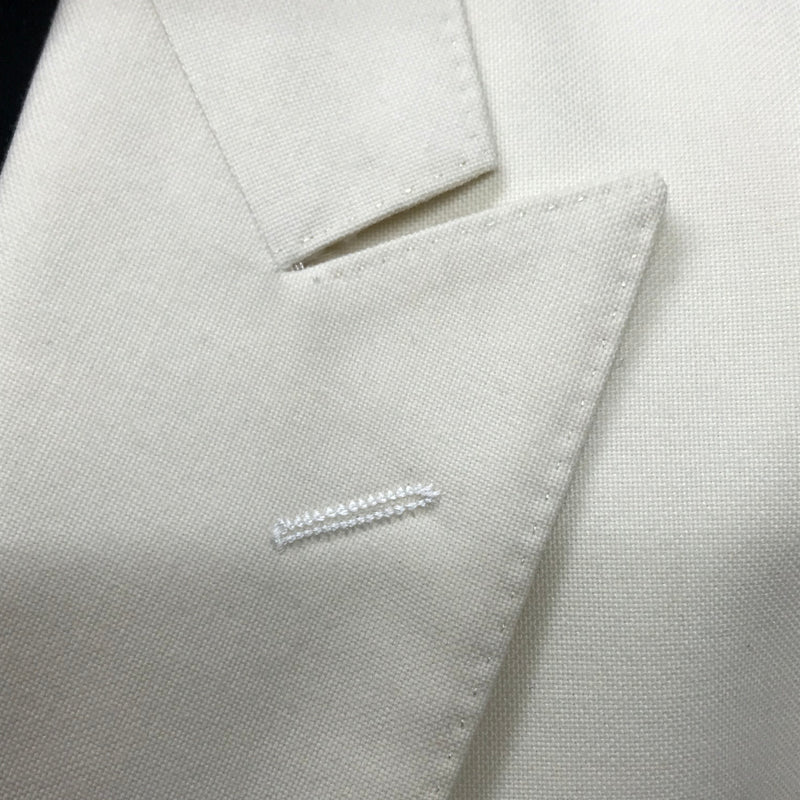 Ivoryfarbenes Einreiher Dinner Jacket – Größe 26, Vintage
