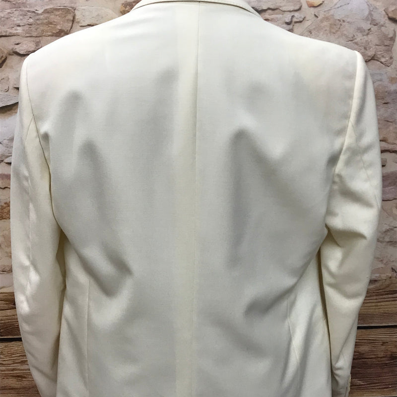 Ivoryfarbenes Einreiher Dinner Jacket – Größe 26, Vintage
