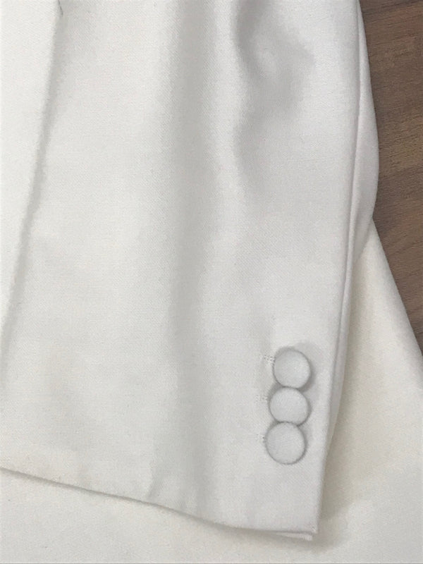 Dinner Jacket Spitzkragen in creme Gr.46