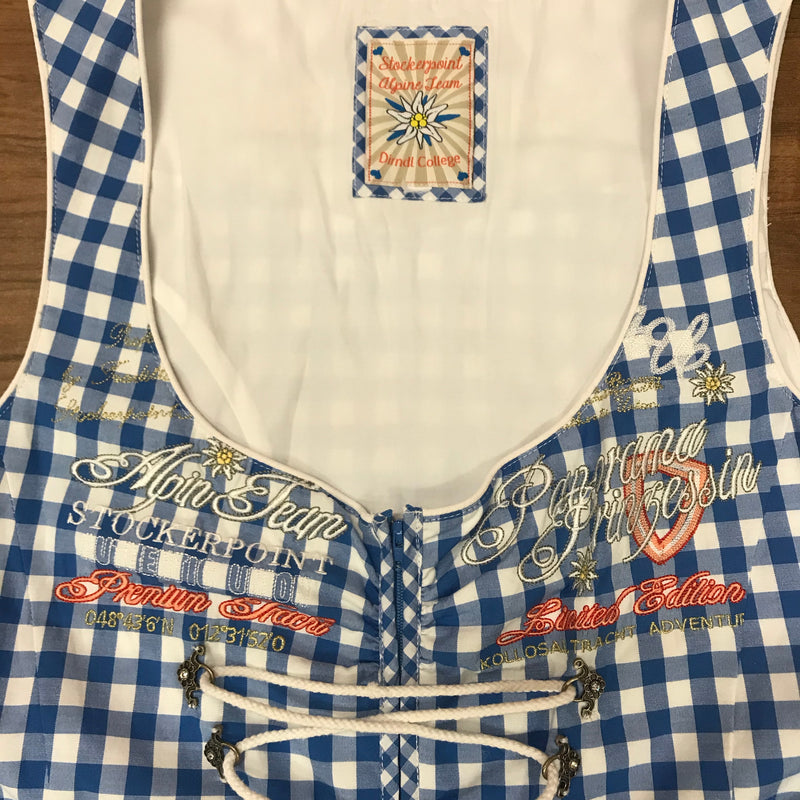 Dirndl Gr.38, blau kariert
