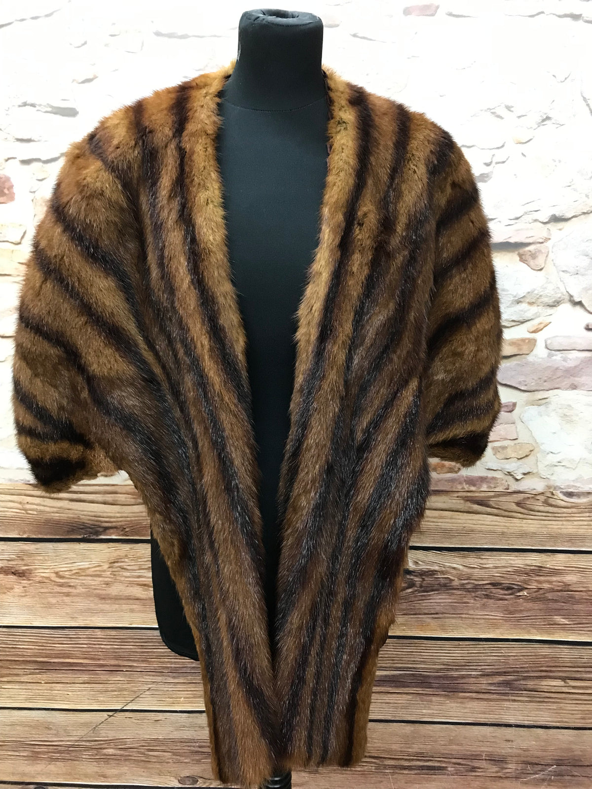 Véritable étole vintage Fourrure Cape Wrap Étole Pour Docteur Années 40