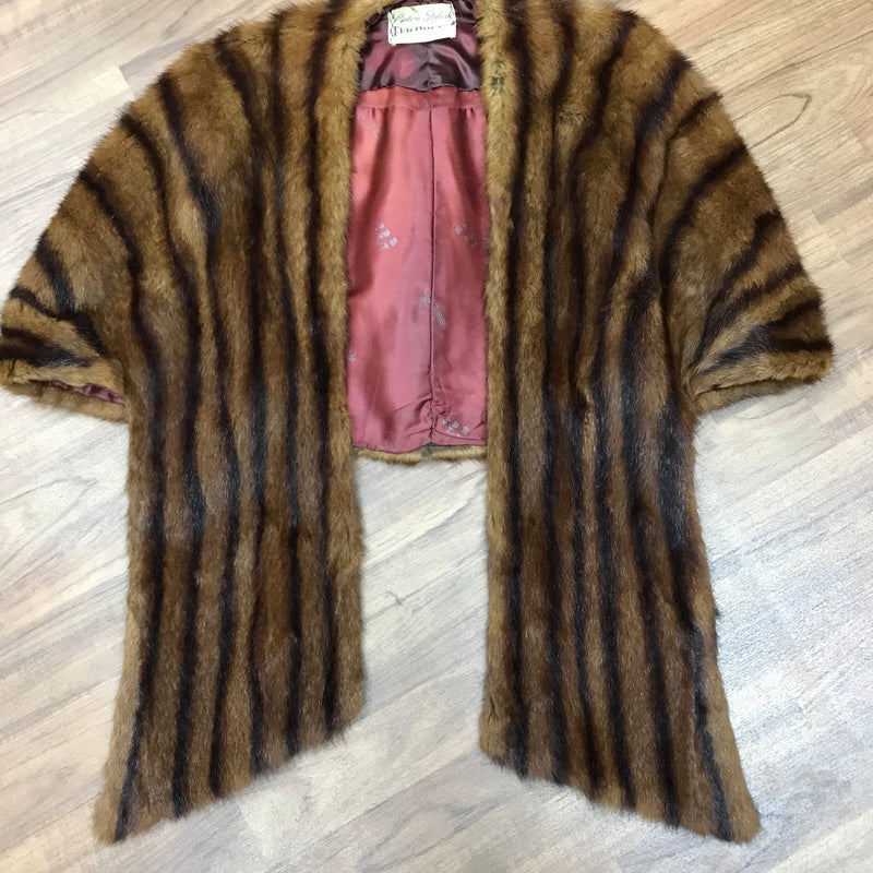 True Vintage Stola Fell Pelz Cape Wickelstola Fur Doktor