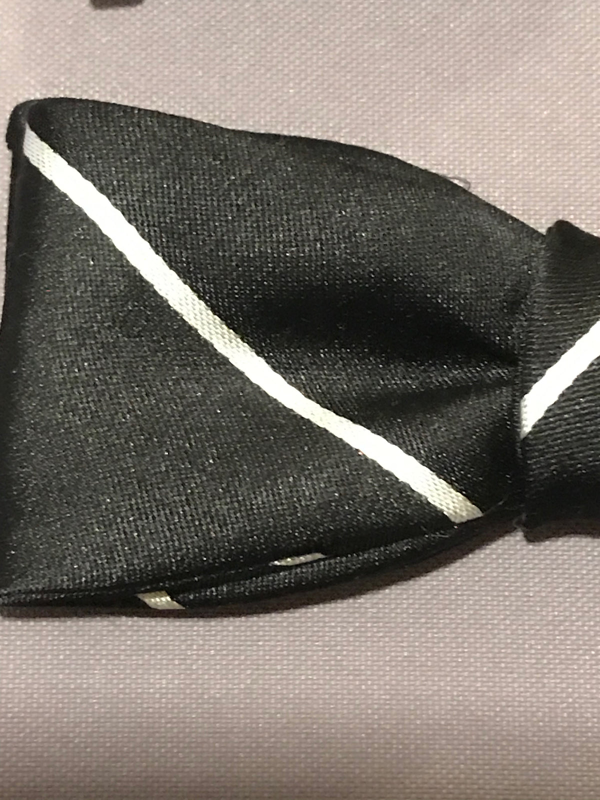 Noeud papillon homme en soie, style années 1920, noir/blanc