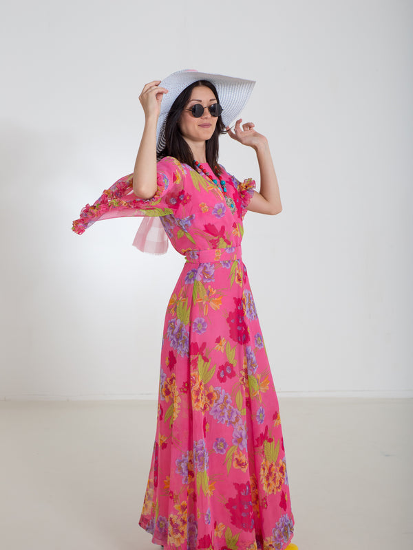 Flower Power Maxikleid Vintage