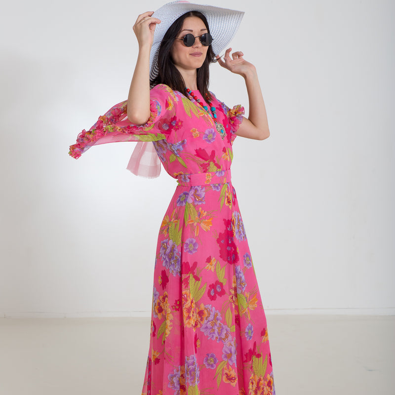 Flower Power Maxikleid Vintage