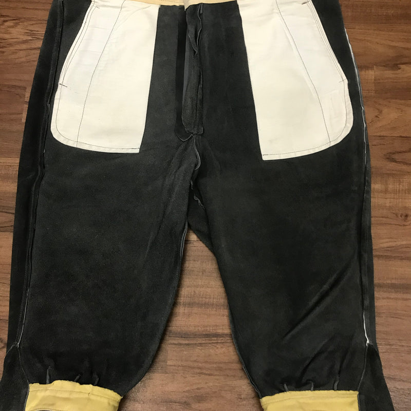 Graue Kniebundlederhose für Herren – Vintage aus den 80/90ern