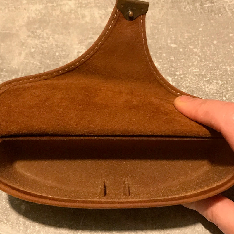 Vintage-Lederetui Gürteltasche Brillenetui