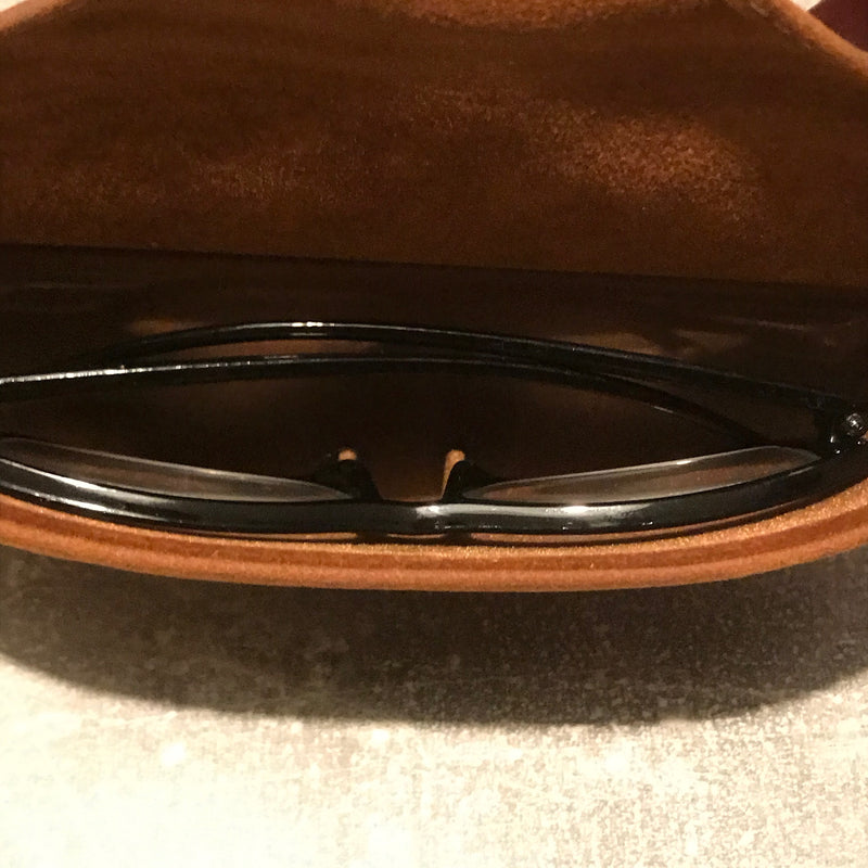Vintage-Lederetui Gürteltasche Brillenetui