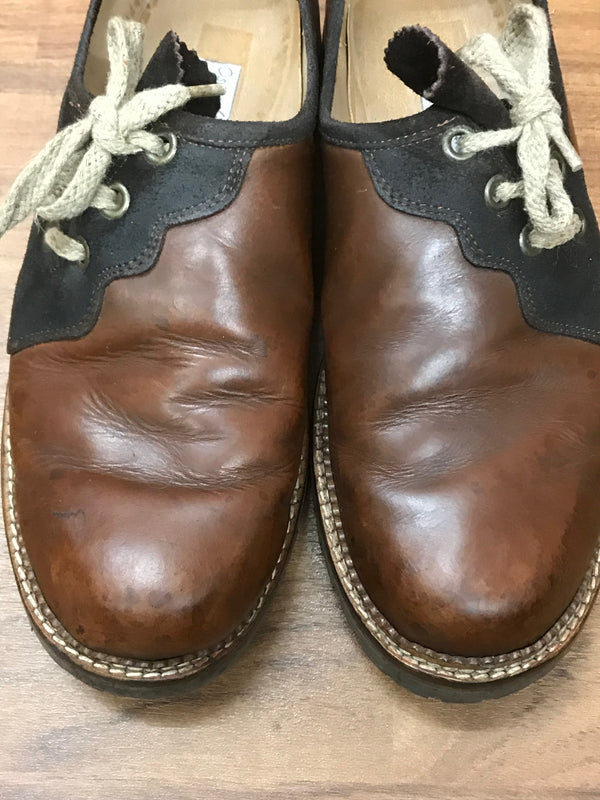 Braune Herren Haferlschuhe zweifarbig Gr.43