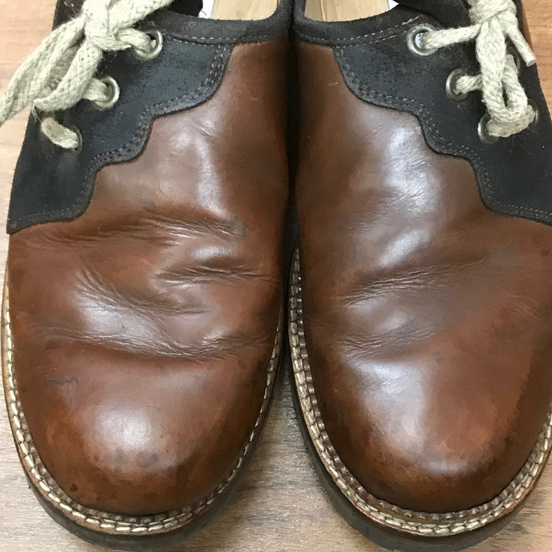 Braune Herren Haferlschuhe zweifarbig Gr.43