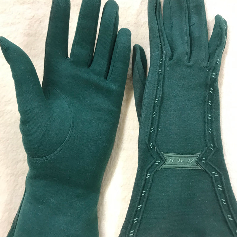Antike Handschuhe aus den 1920er Jahren, Unikat in grün