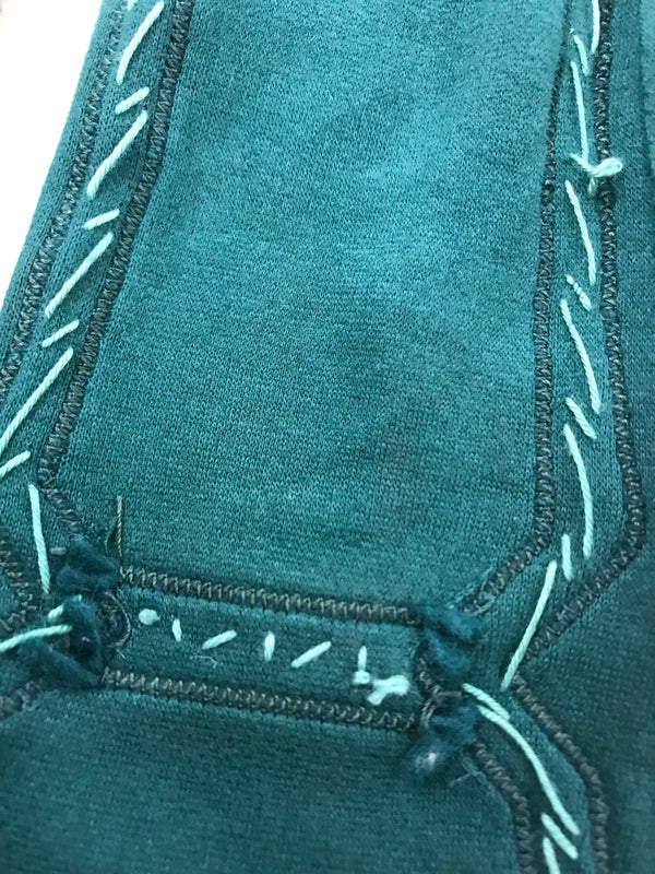 Antike Handschuhe aus den 1920er Jahren, Unikat in grün