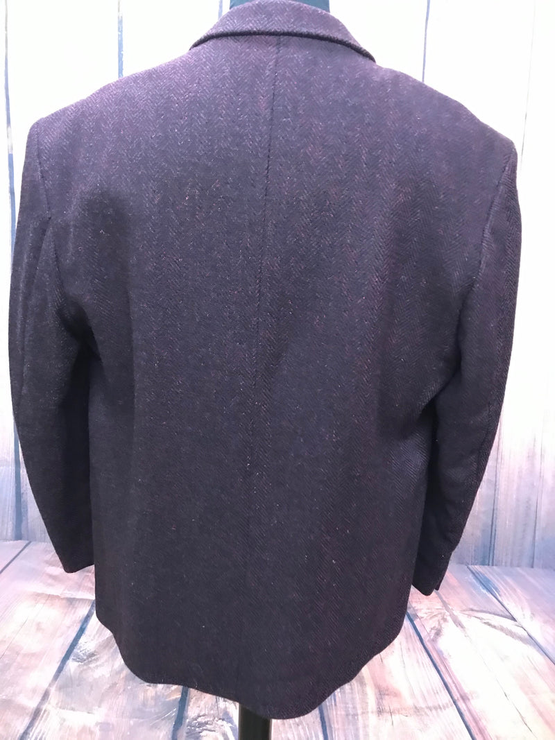 Blazer veste en tweed vintage pour homme en laine vierge taille 26