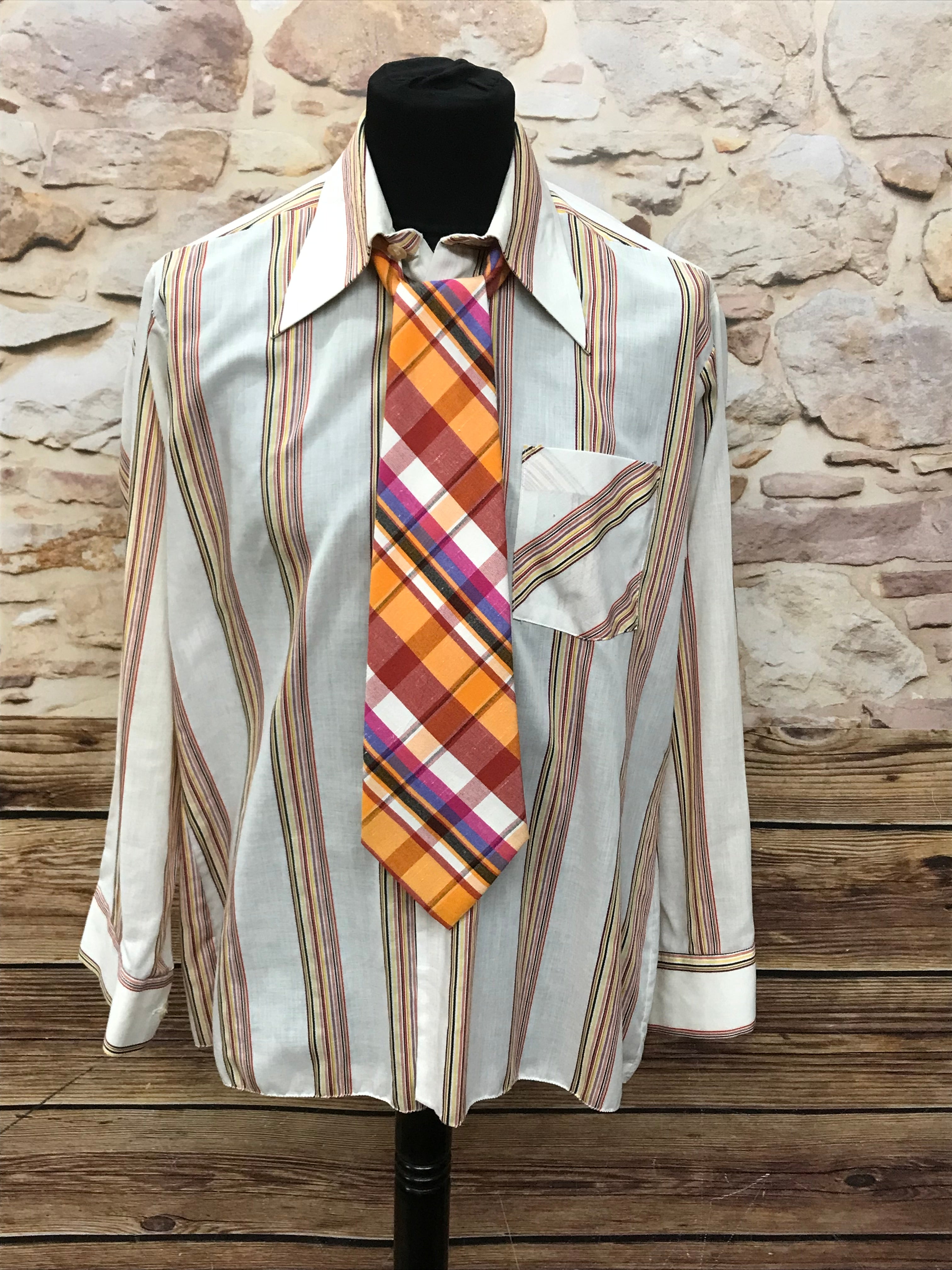 Vintage 70er Jahre Hemd Gr.41 mit Krawatte