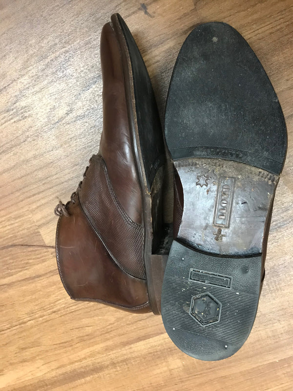 Vintage Leder Herrenschuhe Gr.42, Halbhoch