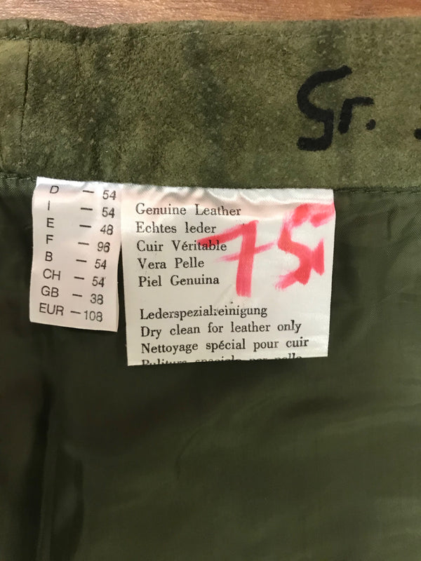 Grüne Trachtenlederhose aus Echtleder – Größe 54