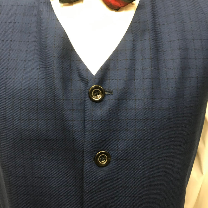 Herren Weste in Blau-Schwarz – Größe 54