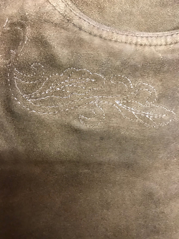 Braune Trachtenlederhose aus Ziegenleder – Größe 48