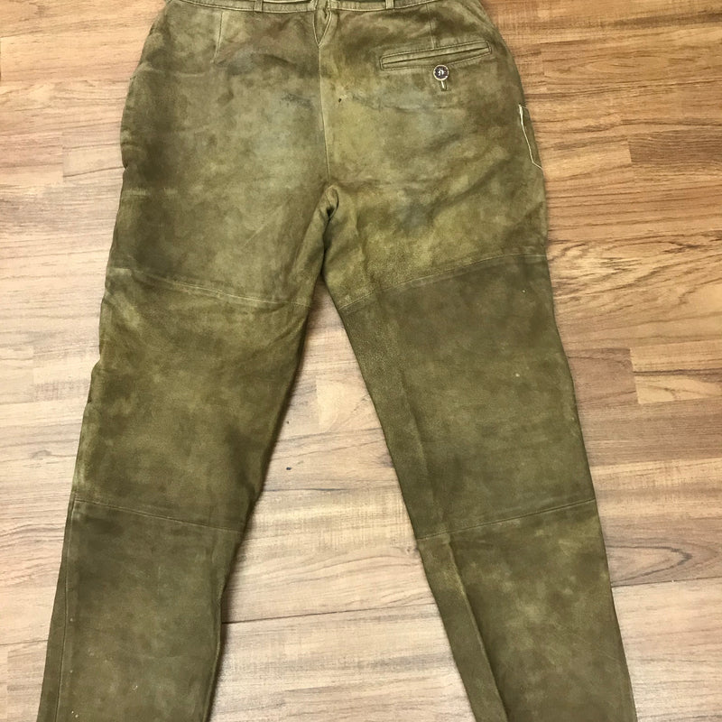 Braune Trachtenlederhose aus Ziegenleder – Größe 48