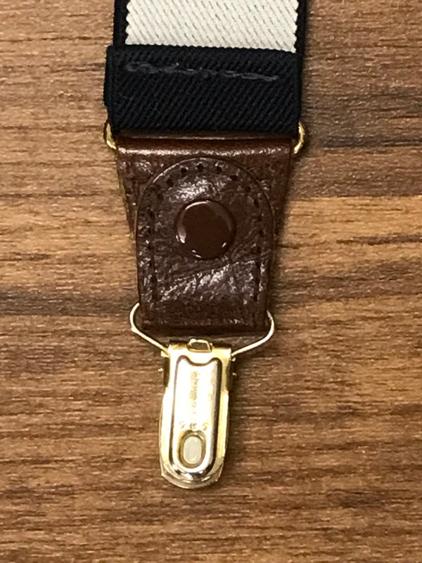 Hochwertige Hosenträger, Braces Made in England, Y-Form mit Clips im Paisley Muster