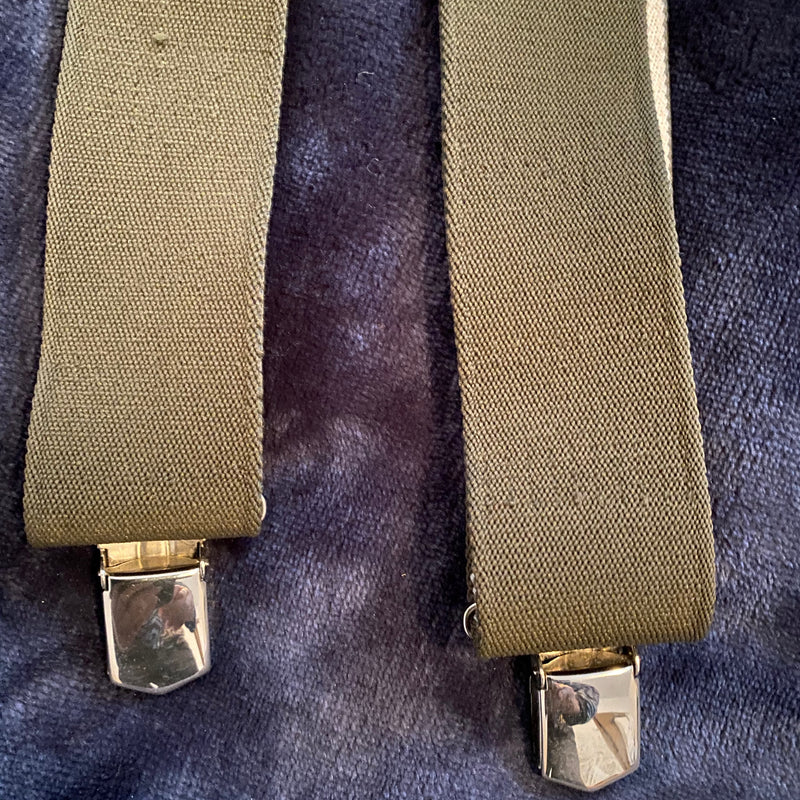 Vintage Hosenträger in grün extra lang