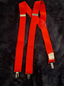 Vintage Hosenträger in rot extra lang
