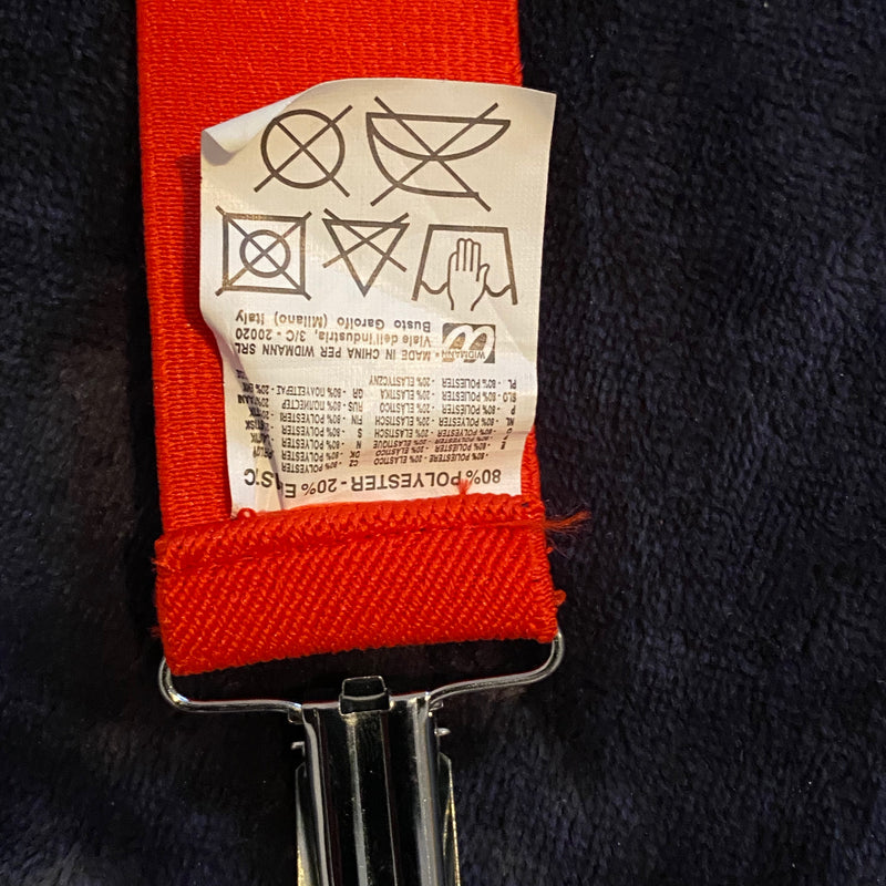 Vintage Hosenträger in rot extra lang