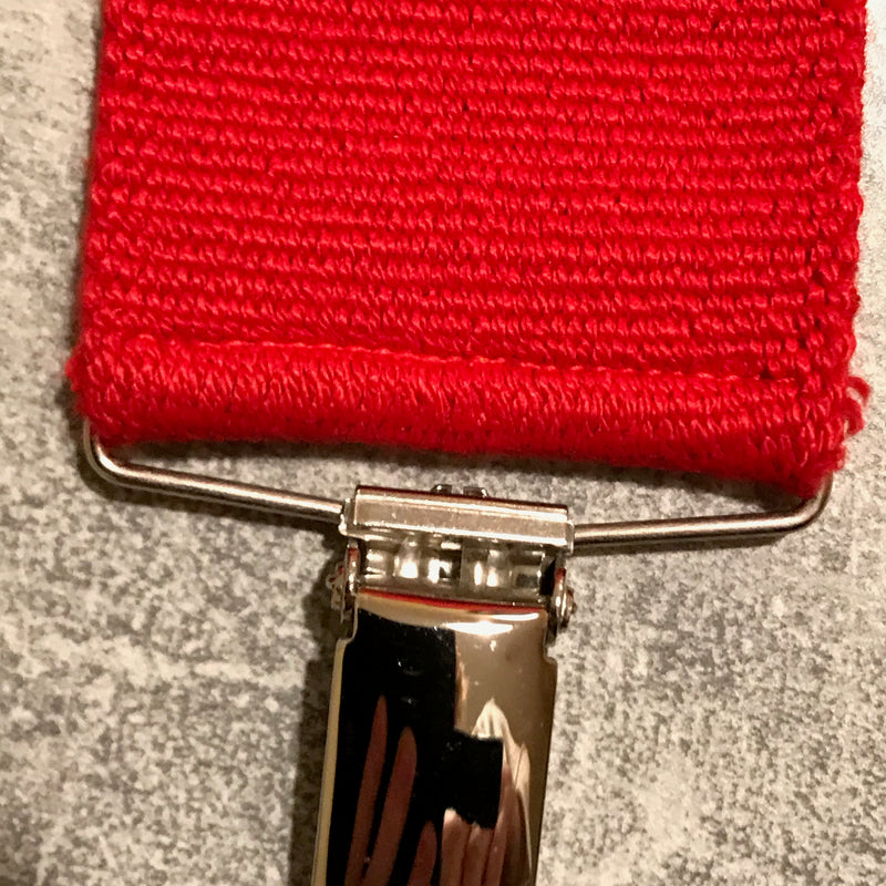 Extra breite Hosenträger in Rot