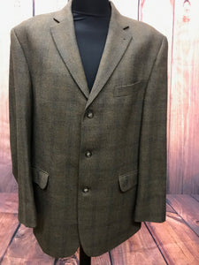 Herren Vintage Tweed Jacke Blazer Gr.54 aus Schurwolle