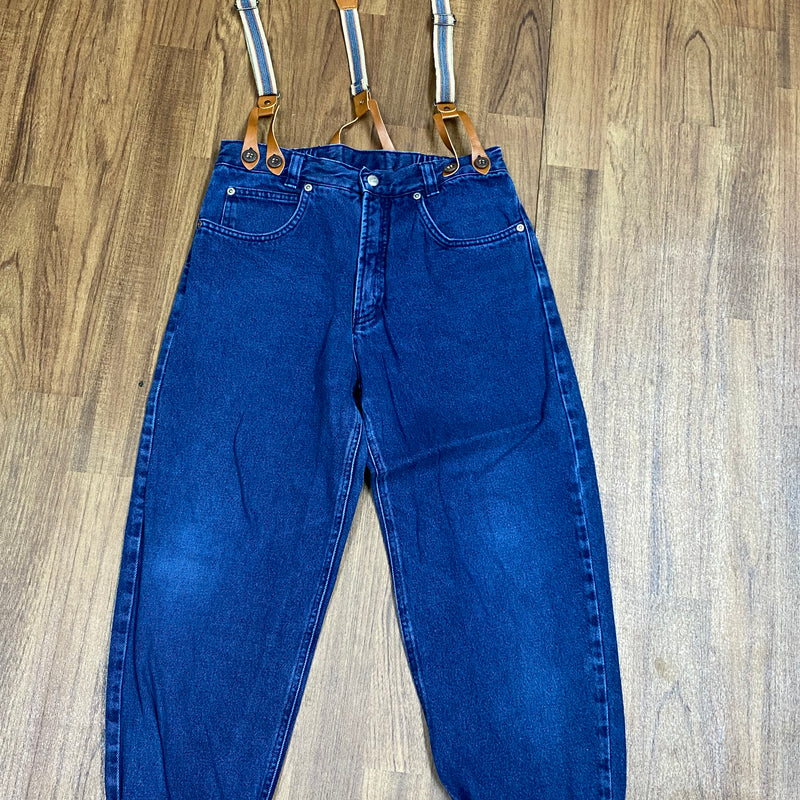 Jeanshose mit Hosenträger im 50er Jahre Retro-Stil, Gr.32/24