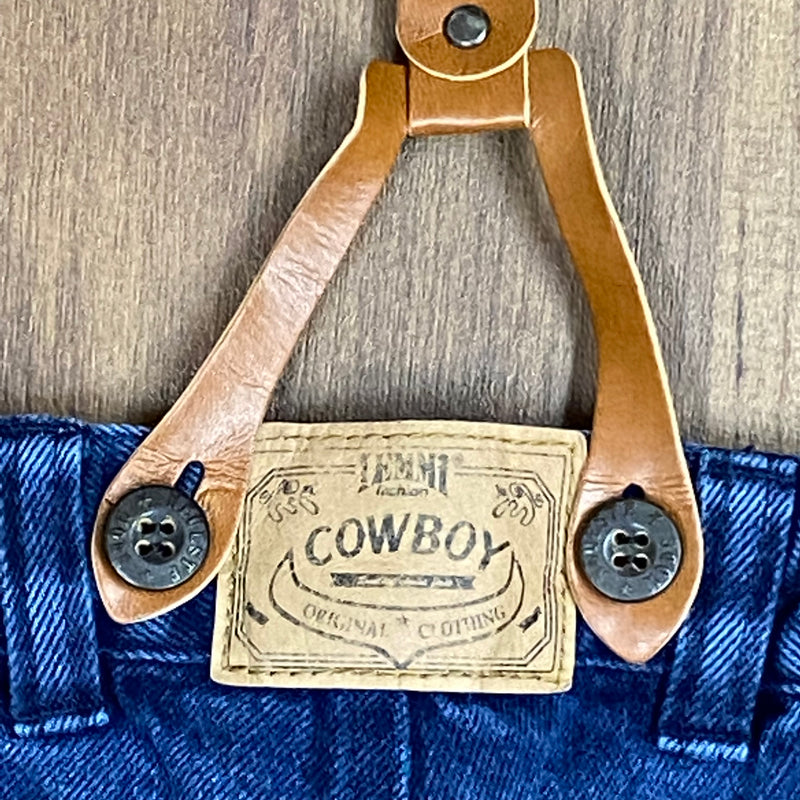 Jeanshose mit Hosenträger im 50er Jahre Retro-Stil, Gr.32/24