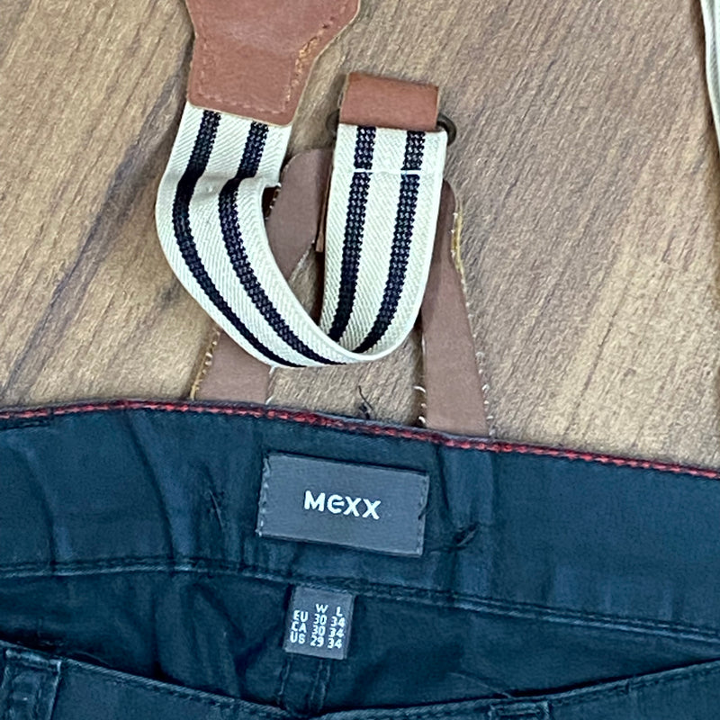 Jeanshose mit Hosenträger im 50er Jahre Retro-Stil, Gr.30/34