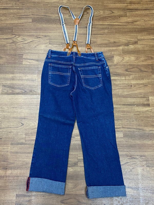 Jeanshose mit Hosenträger im 50er Jahre Retro-Stil, Gr.38