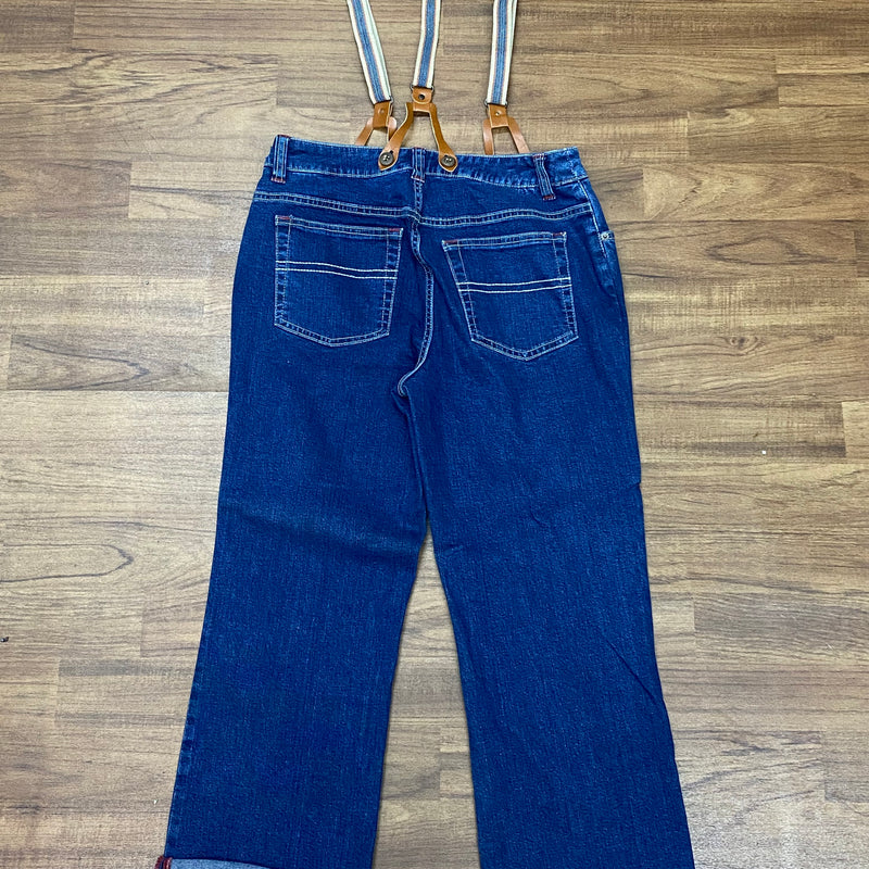 Jeanshose mit Hosenträger im 50er Jahre Retro-Stil, Gr.38